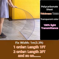 PC Flat Transparent Roof / Atap Cerah Lutsinar Rata 1mm Polycarbonate / Greenhouse / Awning Sheet / 