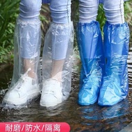 防水鞋套加厚款一次性高筒加长脚套养殖场靴雨鞋套对的更新 防水鞋套 颜色随机 厚款10只(5对)