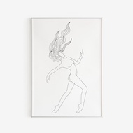 Tranh treo tường | Tranh Female Line Illustration Minimalist Woman Drawing Print Nude Line Art