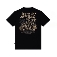 Aerostreet T Shirt Bikers Co 77 Black Kaos T-Shirt Tshirt Aabaa
