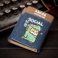 [Special Offer]
Cartoon Cute Club Fear Cat Short Wallet Fun Dinosaur Meow Funny Soul Wallet Teenager