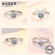 KADER JEWELRY Fashion Original Diamond Cincin Women Moissanite Ring Silver Perempuan 925 Adjustable M150