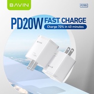BAVIN PC905 PD20W+QC3.0 Fast Charging Charger Adapter Dual Port USB and USB-C Port