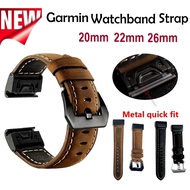 New Genuine Leather Strap For Garmin fenix 8 Strap Garmin Fenix 7 , Fenix 7X Strap , Garmin Fenix 5 