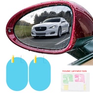 2Pcs Car Mirror Anti Rain Car Rearview Mirror Sticker Anti-Fog Motorcycle Helmet Waterproof Film Oval Round