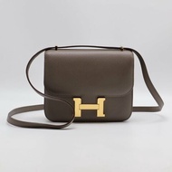HERMES Mini constance 19 - 錫器灰金 Z
