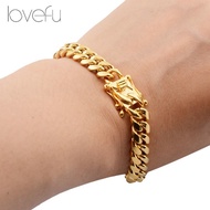 10mm 21cm gold necklace pawnable 18 k saudi original Stainless Steel Miami Cuban Link Chain Bracelet
