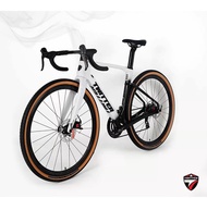 จักรยานเสือหมอบ TWITTER รุ่น Gravel V2 RS รุ่น 12 sp และ 24 sp. เฟรมคาร์บอนซ่อนสาย ดำไทเท 12 สปีด size 48