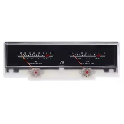 Double Pointer VU Meter Stereo Audio Amplifier Board DB Sound Audio Level Indicator Tester Adjustabl