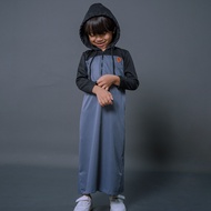 Kawan Muslim - Jubah Hoodie Budak Lelaki Gamis Kanak-Kanak Moden Lengan Panjang Mix Warna 1-14 Tahun