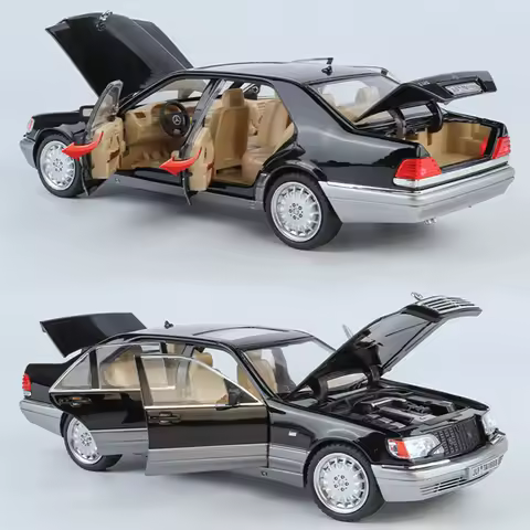 1:24 W140 S320 SEL Street Edition Alloy Classic Car Model Diecasts Metal Retro Old Vehicles Car Mode
