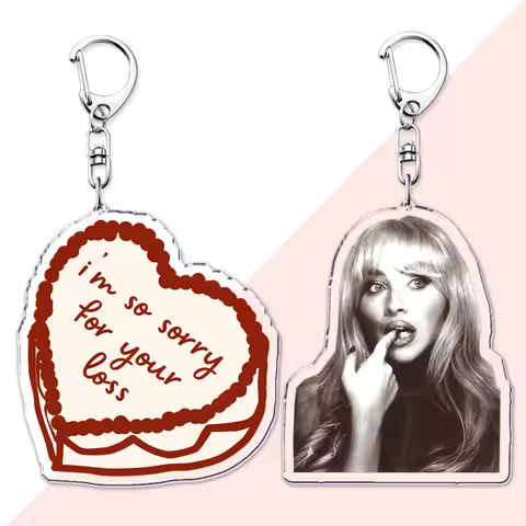 Hot Singer Keychains for Accessories Bag Cute Short N' Sweet Espresso Emails I Cant Send Keyring Cha