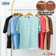 ZEKE A0017 Men Waffle Short Lengan T-Shirt Casual Shirt Lelaki Lengan Pendek tshirt