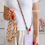 Multi-Functional Long Phone Lanyard Braided Strap Keychain Crossbody Durable Strap for Phone Accesso