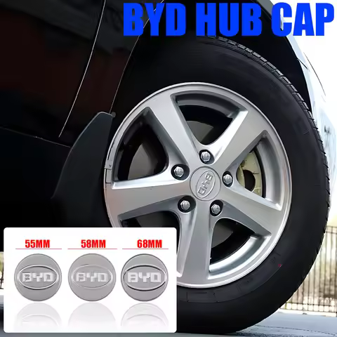 Car Logo Emblem Wheel Hub Center Cap For BYD Atto 3 Yuan Plus Shark Dolphin Surf Seal Song Tang Seal