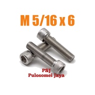 Stainless Steel L Bolt M 5/ 16 x 6 Inch / Bolt LM 5/ 16 x 6 Inch