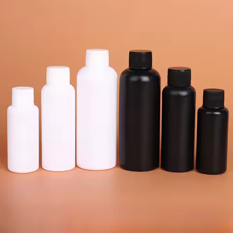 20/50/100pcs 10/30/50/100ml PE White Opaque Small Mouth Bottle Ordinary Cap Sample Packaging Contain