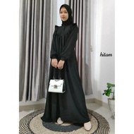 gamis cringkel airflow model kerut dada