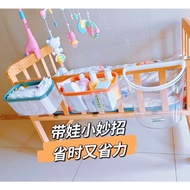 MUJI High-end  Baby bed diaper toy storage box dormitory bedside snack sundries hanging basket storage rack wall-mounted guardrail bedside