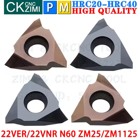 22VER N60 22VNR N60 ZM25 ZM1125 Carbide Inserts Internal External Thread Vertical Threaded Inserts T