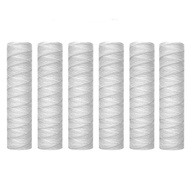 6Pcs 5 Micrometre String Wound Water Filter Universal Whole House Replacement Cartridge Sediment Filters 10Inch