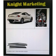 Honda Civic 2016 Door visor 3inch-4inch MUGEN Design Air Press Window Door Visor