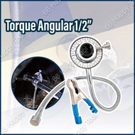 1/2" Drive Adjustable Angular Torque Wrench 360° Clip Hose Measuring Car Angle Gauge with Magnet Too