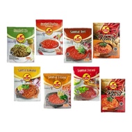 PRODUK INDONESIA HALAL ULEG SAMBAL BAWANG IJO TERI TERASI GEPREK PEDAS RAWIT 18G READY TO EAT