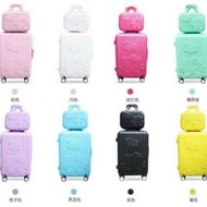 2015新版上市雙排大輪子母升級版KITTY時尚拉桿箱行李箱女款旅行箱14吋~~另有20吋和24吋