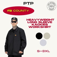 FB County Heavyweight Long Sleeve Full Zip Workshirt Workwear Cargo