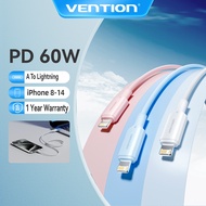 Vention 2.4A USB A To Lightning Cable For iPhone 14 Fast Charging 480Mbps Phone Charger Data Cable