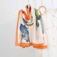 LISA Fashion Scarf 90x180cm Silk Feel Scarf Women's Long Shawl Beach Towel