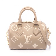 [二手]LOUIS VUITTONSpeedy Bandoulière 20 Monogram Empreinte 2-Way 手提包 M46575 Tourterelle/Crème 皮革 Spee