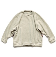 Kapital 21AW คอกลม เสื้อสเว็ตเชิ้ต ผ้าขนแกะ เรียงราย หลวม พอดีความอบอุ่นสบาย เสื้อฮู้ด สีบริสุทธิ์ ล