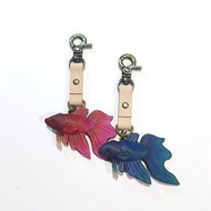 多色-原創動物系列 泰國鬥魚(馬尾鬥魚) 吊飾掛扣皮件皮雕