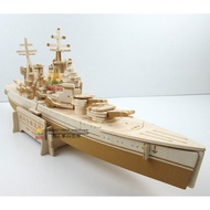 Battleship Model Warship diy Assembly Destroyer Ship Wooden Assembly Aircraft Model Battleship Model