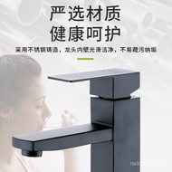 Countertop Faucet Black Stainless Steel 304 Faucet Basin Square Bathroom Heightened Basin European S