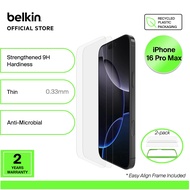 Belkin OVA143/144zz/165/166fq ScreenForce TemperedGlass Screen Protector 2-Pack for iPhone 16/15