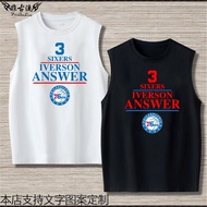 76 Players Allen Iverson Allen Iverson Jersey Vest Basketball Sports Training Sleeveless T-Shirt Men