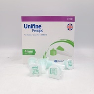 Unifine Pentips 4mm 32G 20's/100's ~ Insulin needle