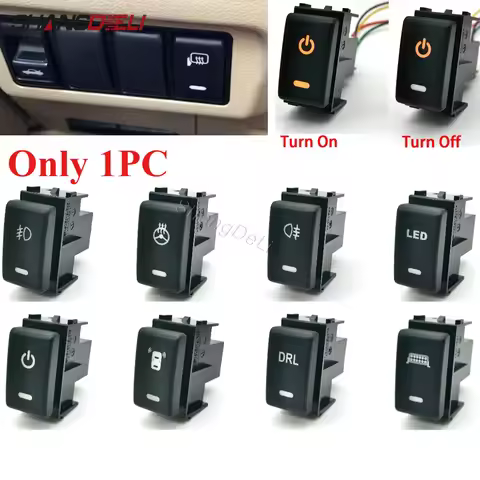 1PC Car Led DRL Fog Light Power on off Radar Music Switch Button with wire For Nissan Qashqai Tiida