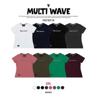 .-Collect Coupons At The Store AEIOU Women's T-Shirt Memo Supersoft Premium Embroidered Pattern Mult