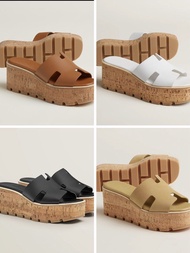 Hermes EZE 30 sandal，Hermes 鬆糕鞋拖鞋，坡跟拖鞋