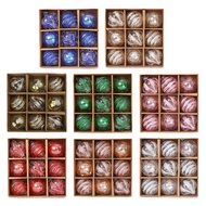 mochocho 9pcs Christmas Tree Decor Bauble Christmas Party Hanging Ornament