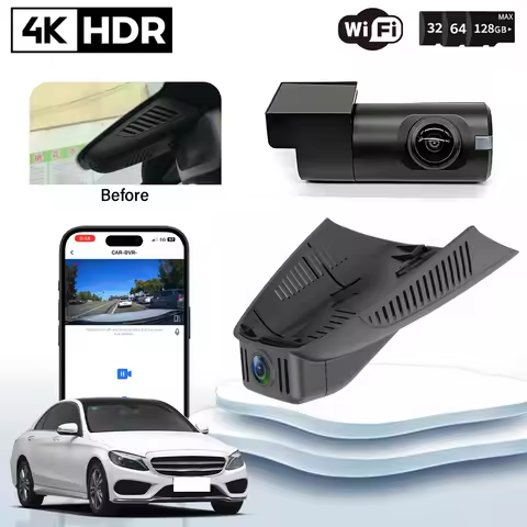 4K 2160P DashCam for Mercedes Benz C Class w205 s205 GLC x253 CLS w219 E Class w212 w213 C E glc 200