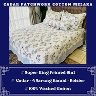 CADAR COTTON PATCHWORK SYAQIST SUPER KING PATCHWORK PRINTED 6IN1 / CADAR CANTIK / CADAR MURAH