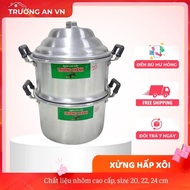 Aluminum sticky rice steamer size 20, 22, 24 cm, sticky rice steamer 1, 2, 3 kg of rice - Truong An 
