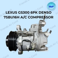 LEXUS GS300 & TOYOTA CROWN 6PK DENSO 7SBU16H A/C COMPRESSOR | FULLY TESTED | WARRANTY PROVIDED
