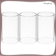 3 Pcs Candle Holder Transparent Tube Windproof Shades for Jar Cylinder Glass Tealight Covers Outdoor