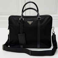 PRADA 黑色 尼龍 公事包 手提包 肩背包 側背包 斜背包 電腦包 文件包